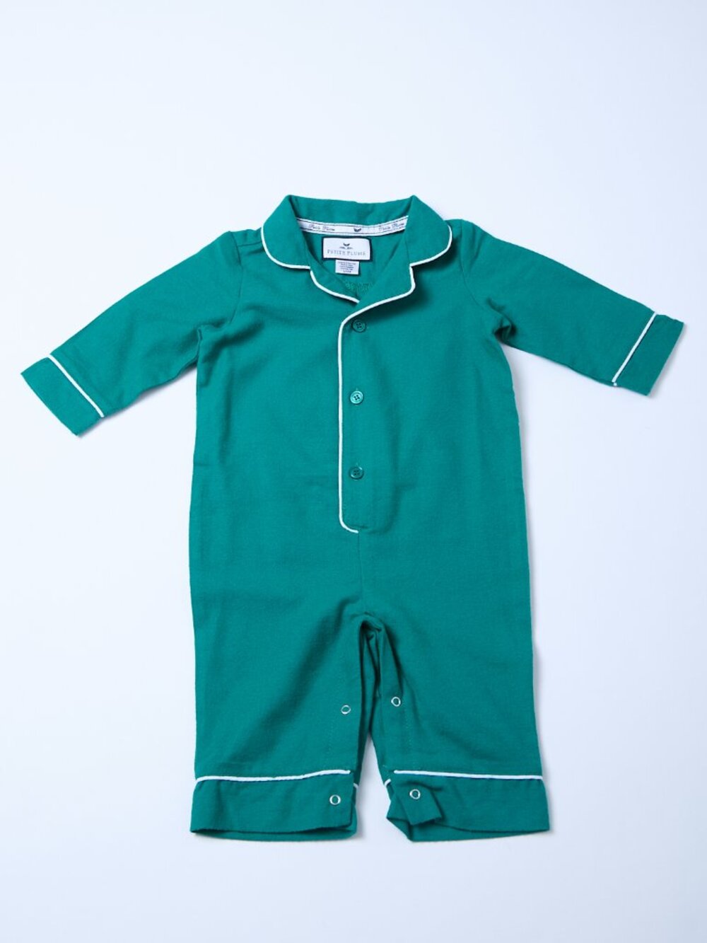 Petite Plume Classic Romper One Piece Bodysuit Forest Green 3/6 months
